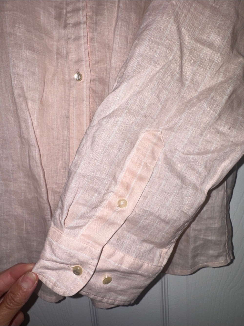 Lauren Ralph Lauren Pink Embroidered Monogram Button-Down Shirt - Picture 13 of 17